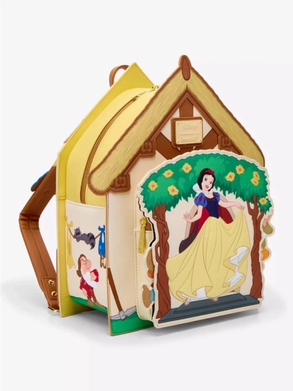Snow White 7 Dwarfs House Loungefly Backpack NWT